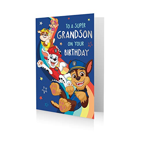 Danilo Promotions Ltd Paw Patrol Offizielle Geburtstagskarte für Enkelsohn To A Super Grandson von Danilo Promotions Ltd