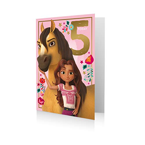 Offizielle Spirit Geburtstagskarte zum 5. Geburtstag, Motiv: Pferd von Danilo Promotions Ltd