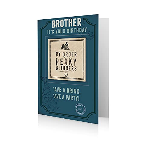 Danilo Promotions Geburtstagskarte für Bruder, Peaky Blinders Bruder Geburtstagskarte, Bruder Geburtstagskarte Peaky Blinders, Happy Birthday Card Brother, 9 x 6 von Danilo Promotions