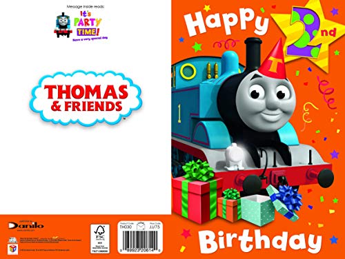 Geburtstagskarte zum 2. Geburtstag, Motiv: Thomas die kleine Lokomotive von Danilo Promotions