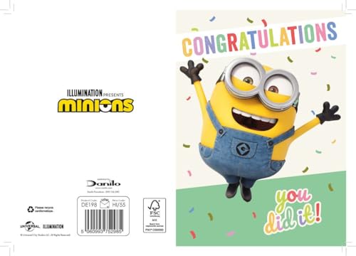 Danilo Minions Congratulations You did it! Grußkarte, 14 x 10 cm Danilo Minions Congratulations You did it! Grußkarte, 14 x 10 cm von Danilo