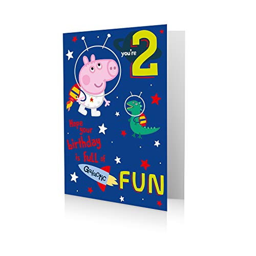 Offizielle Peppa Pig Geburtstagskarte zum 2. Geburtstag – You're 2 – George Pig von Danilo