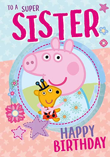 Offizielle Peppa Wutz Geburtstagskarte für Schwester "To A Super Sister" von Danilo