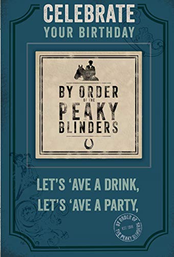 Peaky Blinders Große Geburtstagskarte mit abnehmbarem Bierdeckel von Danilo