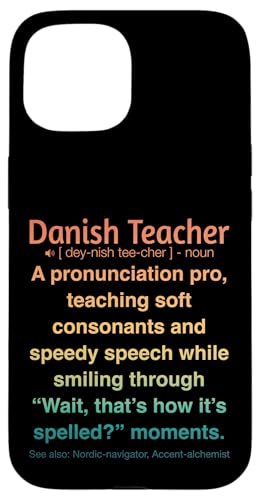 Dänische Lehrerin Hülle für iPhone 15 von Danish Teacher Gifts & Tees