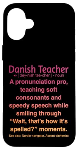Dänische Lehrerin Hülle für iPhone 16 Plus Dänische Lehrerin Hülle für iPhone 16 Plus von Danish Teacher Gifts & Tees