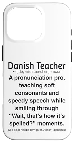 Dänische Lehrerin Hülle für iPhone 16 Pro von Danish Teacher Gifts & Tees