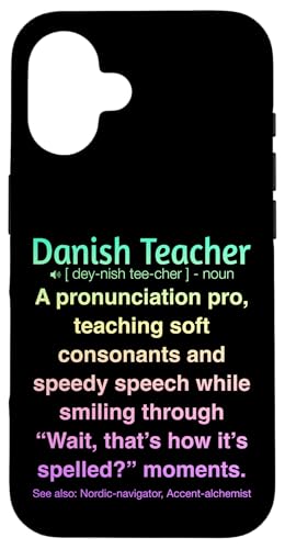 Dänische Lehrerin Hülle für iPhone 16 von Danish Teacher Gifts & Tees