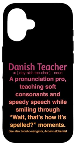 Dänische Lehrerin Hülle für iPhone 16 von Danish Teacher Gifts & Tees