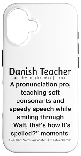 Dänische Lehrerin Hülle für iPhone 16 von Danish Teacher Gifts & Tees