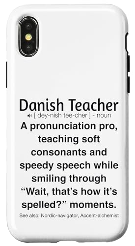 Dänische Lehrerin Hülle für iPhone X/XS von Danish Teacher Gifts & Tees