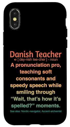 Dänische Lehrerin Hülle für iPhone X/XS von Danish Teacher Gifts & Tees