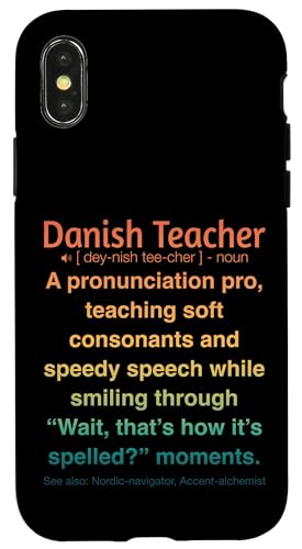 Dänische Lehrerin Hülle für iPhone X/XS von Danish Teacher Gifts & Tees