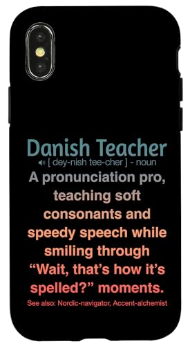 Dänische Lehrerin Hülle für iPhone X/XS von Danish Teacher Gifts & Tees