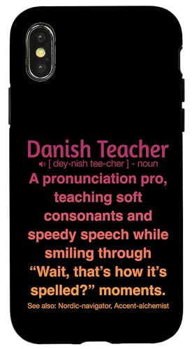 Dänische Lehrerin Hülle für iPhone X/XS von Danish Teacher Gifts & Tees