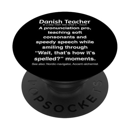 Dänische Lehrerin PopSockets Klebender PopGrip von Danish Teacher Gifts & Tees