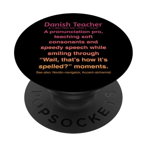 Dänische Lehrerin PopSockets Klebender PopGrip von Danish Teacher Gifts & Tees