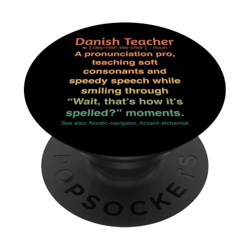 Dänische Lehrerin PopSockets Klebender PopGrip von Danish Teacher Gifts & Tees