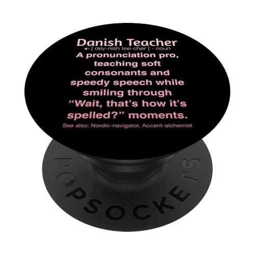 Dänische Lehrerin PopSockets Klebender PopGrip von Danish Teacher Gifts & Tees