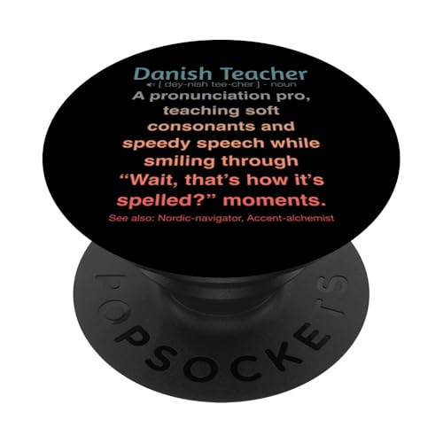 Dänische Lehrerin PopSockets Klebender PopGrip von Danish Teacher Gifts & Tees