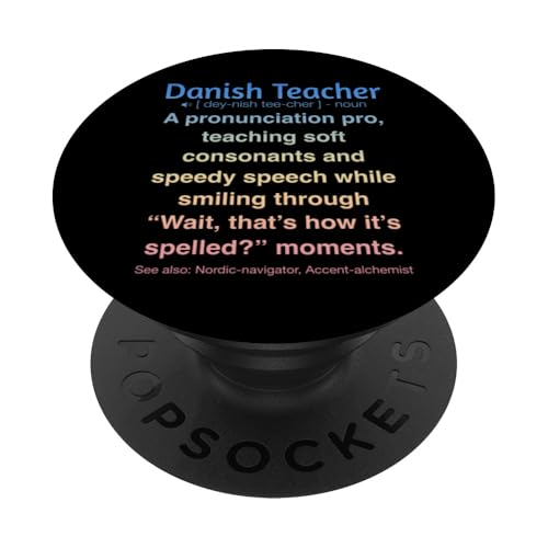 Dänische Lehrerin PopSockets Klebender PopGrip von Danish Teacher Gifts & Tees