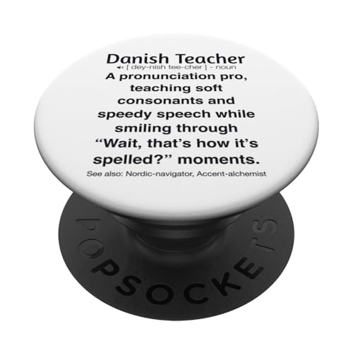 Dänische Lehrerin PopSockets Klebender PopGrip von Danish Teacher Gifts & Tees