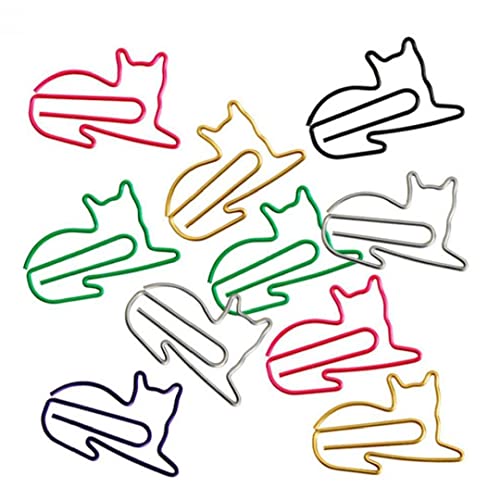 Danlai 20 Stücke Papier Clips Tierförmige Papierklammern Niedlich Kreative Metall Lesezeichen Clip Katze Papier Memo Clip Dokument Organisieren Clip Schreibwaren Bürobedarf von Danlai