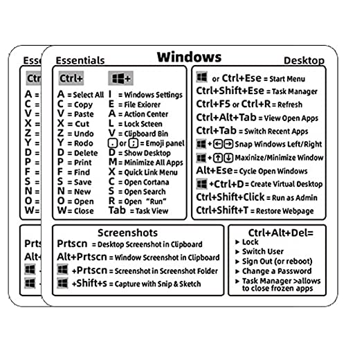 Für Windows Pc Computer Reference Tastatur Tastaturverknüpfungsaufkleber Kleber Transparenter Aufkleber Für Laptop -Desktop -verknüpfung von Danlai