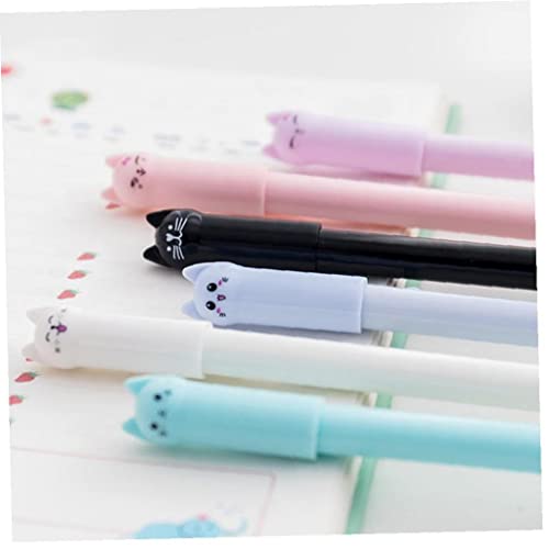 Süße Katze Stift 0,5 Mm Gel Stifte 6 Teile/Satz Schwarze Kugelkugelschreiber Kawaii Stift Schwarz Tintenstift Nette Stifte Cartoon Katze Gel Stift Für Schulbüro von Danlai