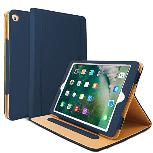 Danycase Schutzhülle für iPad 2018/2017, 9.7 Zoll, 6. / 5. Generation, PU-Leder, automatische Sleep/Wake-Funktion, Folio-Hülle für iPad 9.7 Zoll 2018/2017, auch für iPad Air 2 (Navyblau) von Danycase