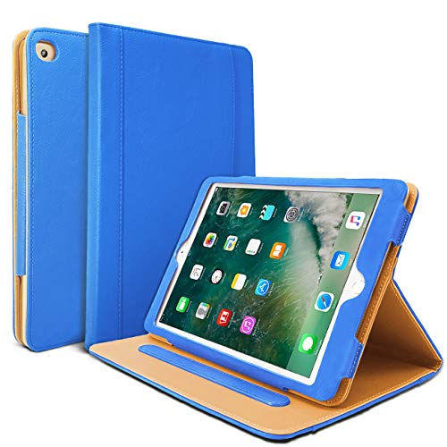 Danycase iPad Air Hülle - iPad PU Leder Smart Schutzhülle Cover Case mit Ständer Funktion und Auto-Einschlaf/Aufwach für Apple iPad Air/iPad Air 2(Modellnumber A1474 A1475 A1476 A1566 A1567) - Blau von Danycase