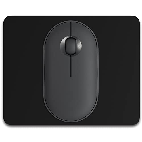 Dapesuom kleines Mauspad, 15,2 x 12,7 cm, mit Rutschfester Gummiunterseite, wasserdichtes Mini-Mauspad für Damen, Herren, kabellose Maus Laptops, Zuhause, Büro, Reisen, Tiefschwarz von Dapesuom