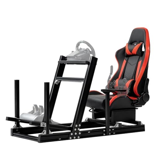 Dardoo 4080 Frame F1 Racing Simulator Cockpit mit Sitz für Logitech G920 und G923, Xbox, Thrustmaster T300Rs ohne Lenkrad, Pedale und Handbremse Dardoo 4080 Frame F1 Racing Simulator Cockpit mit Sitz für Logitech G920 und G923, Xbox, Thrustmaster T300Rs ohne Lenkrad, Pedale und Handbremse von Dardoo