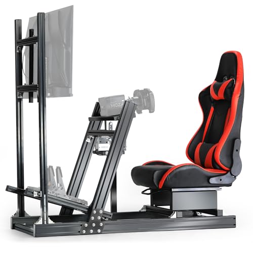 Dardoo 8040 Profil F1 Racing Simulator Cockpit mit Sitz Display Rahmen, passend für G920&G923, T300RS Ohne Rad, Pedal, Handbremse und Monitor Dardoo 8040 Profil F1 Racing Simulator Cockpit mit Sitz Display Rahmen, passend für G920&G923, T300RS Ohne Rad, Pedal, Handbremse und Monitor von Dardoo