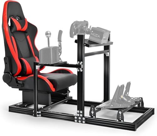 Dardoo F1 Racing Simulator Cockpit, 6030 Aluminium Profil Ständer mit Gaming Sitz, Kompatibel mit Logitech/Trustmaster/Fanatec GPRO CSLDD T818, Lenkrad, Handbremse und Pedale nicht inbegriffen Dardoo F1 Racing Simulator Cockpit, 6030 Aluminium Profil Ständer mit Gaming Sitz, Kompatibel mit Logitech/Trustmaster/Fanatec GPRO CSLDD T818, Lenkrad, Handbremse und Pedale nicht inbegriffen von Dardoo