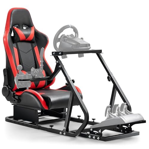 Dardoo G920 Rennsimulator Cockpit Fahrsimulator Cockpit mit rotem Gaming Sitz Passend für Thrustmaster/Logitech/Fanatec G29 G923 T248 T300RS T150 458 Ohne Räder und Pedale Dardoo G920 Rennsimulator Cockpit Fahrsimulator Cockpit mit rotem Gaming Sitz Passend für Thrustmaster/Logitech/Fanatec G29 G923 T248 T300RS T150 458 Ohne Räder und Pedale von Dardoo