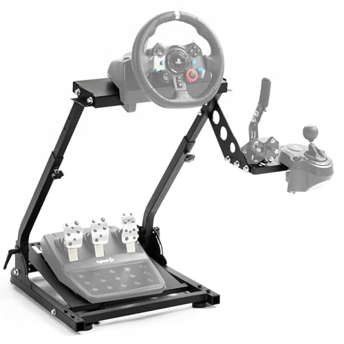 Dardoo Racing Lenkradständer mit größerem Schalthebel passend für Logitech,Thrustmaster,Fanatec G25,G27,G29,G920,G923 PC Xbox PS4 Plattformen Gaming Racing Simulator Lenkradständer faltbar ohne Radped Dardoo Racing Lenkradständer mit größerem Schalthebel passend für Logitech,Thrustmaster,Fanatec G25,G27,G29,G920,G923 PC Xbox PS4 Plattformen Gaming Racing Simulator Lenkradständer faltbar ohne Radped von Dardoo