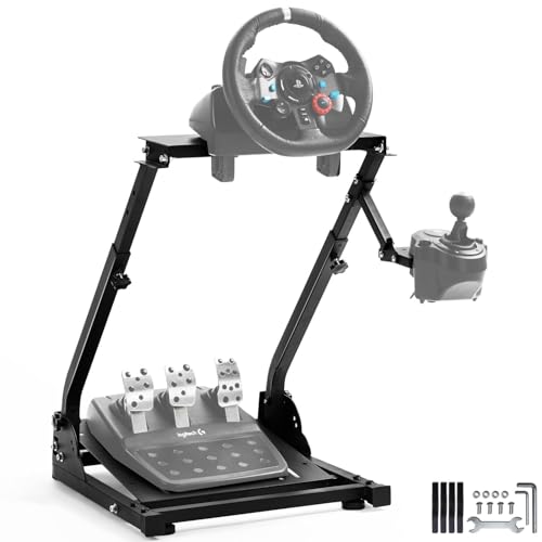 Dardoo Racing Wheel Stand Fit für Logitech G920 G29 G923 Thrustmaster T80 T150 F430, einstellbare Shifter Mount Foldable Steering Wheel Stand Gaming Simulator Mount, Ausgenommen Lenkrad und Pedale Dardoo Racing Wheel Stand Fit für Logitech G920 G29 G923 Thrustmaster T80 T150 F430, einstellbare Shifter Mount Foldable Steering Wheel Stand Gaming Simulator Mount, Ausgenommen Lenkrad und Pedale von Dardoo