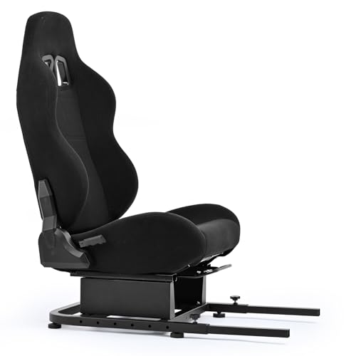Dardoo Rear Seat Frame Racing Wheel Stand Accessories with Black Seat Sturdy Fit for Steering Wheel Mount Not include Simulated Cockpit Dardoo Rear Seat Frame Racing Wheel Stand Accessories with Black Seat Sturdy Fit for Steering Wheel Mount Not include Simulated Cockpit von Dardoo