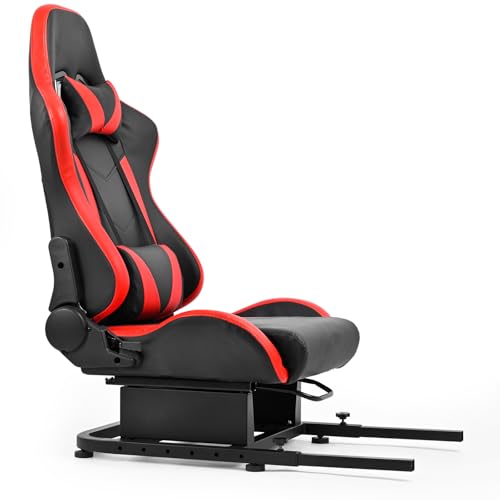 Dardoo Rear Seat Frame Racing Wheel Stand Zubehör mit rotem Sitz Stabile Passform für Lenkradhalterung Nicht enthalten Simulated Cockpit Stand Dardoo Rear Seat Frame Racing Wheel Stand Zubehör mit rotem Sitz Stabile Passform für Lenkradhalterung Nicht enthalten Simulated Cockpit Stand von Dardoo