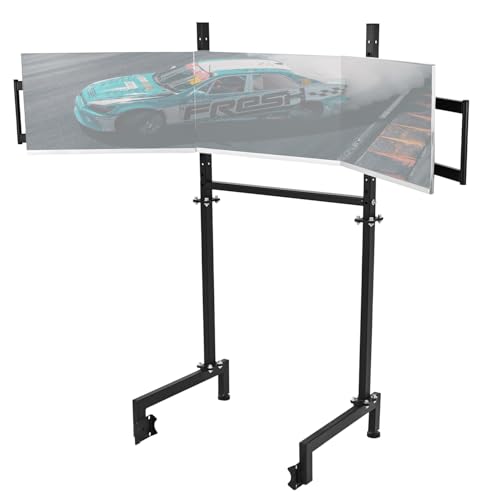 Dardoo Sim Racing Triple Monitor Stand mit einstellbarer Höhe & Breite für 24-32 Zoll Display 3 Bildschirme TV-Halterung Kompatibel mit Rundrohr Racing Sim Cockpit Dardoo Sim Racing Triple Monitor Stand mit einstellbarer Höhe & Breite für 24-32 Zoll Display 3 Bildschirme TV-Halterung Kompatibel mit Rundrohr Racing Sim Cockpit von Dardoo