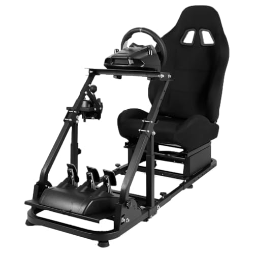 Dardoo Stabileres Rennsimulator-Cockpit mit Spielsitz Passend für Logitech/Thrustmaster/Fanatec G29 G920 G923 T150, Lenkradständer mit Verstärkungsstangen, Lenkrad und Pedal nicht inbegriffen Dardoo Stabileres Rennsimulator-Cockpit mit Spielsitz Passend für Logitech/Thrustmaster/Fanatec G29 G920 G923 T150, Lenkradständer mit Verstärkungsstangen, Lenkrad und Pedal nicht inbegriffen von Dardoo