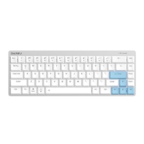 Dareu Kabellose mechanische Tastatur EK868 Bluetooth (Weiß und Blau) von Dareu