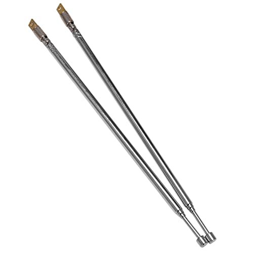 Dariokki Ein Paar 62.5cm 24.6 "4 Abschnitt Teleskop Edelstahl AM FM Radio Universelle-Antenne von Dariokki
