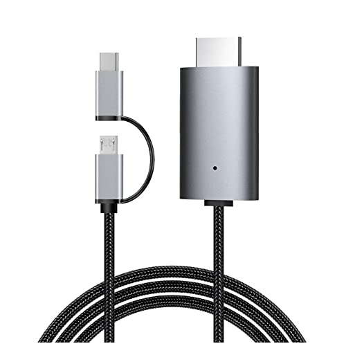 Dariokki Micro-USB TYP C auf HD Kabel HDTV TV Digital AV Adapterkabel 1080P f¨¹r I Phone und Android Phone von Dariokki