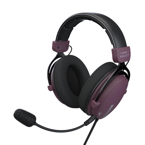 Dark Project HS4 Kabelgebundenes Gaming-Headset | 3,5-mm-Audiobuchse | Zweikammer-53-mm-Treiber mit Verbundmembran & Neodym-Magnet | Abnehmbares Mikrofon von Dark Project
