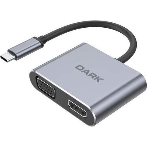 Dark Macbook Pro Air Matebook USB 3.1 Type C zu VGA/HDMI Monitor Multiplexer Mirror & Extended Converter MST HUB (DK-AC-U31XMST) von Dark