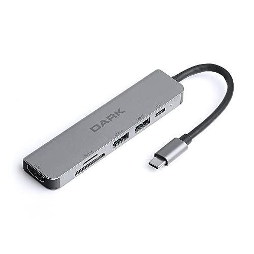 Dark USB 3.1 Type-C 6 in 1 HDMI / TF SD Kartenleser / USB 3.0 & USB 2.0 / USB-C PD Konverter HUB (DK-AC-U31X38) von Dark