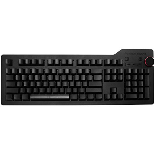 Das Keyboard 4 Ultimate Mechanische Tastatur Unbeschriftet QWERTY US Layout - 104 Tasten, Cherry MX Blue Clicky, 2 Ports USB 3.0 Hub, Multimediataste, NKRO, Aluminium-Abdeckung (DASK4ULTMBLU-USEU) von Das Keyboard