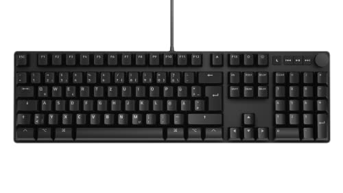Das Keyboard MacTigr kabelgebundene mechanische Tastatur - Niedrigprofil Schalter, für Apple Nutzer, Integrierter 2-Port-USB-C-Hub (DE Layout) von Das Keyboard